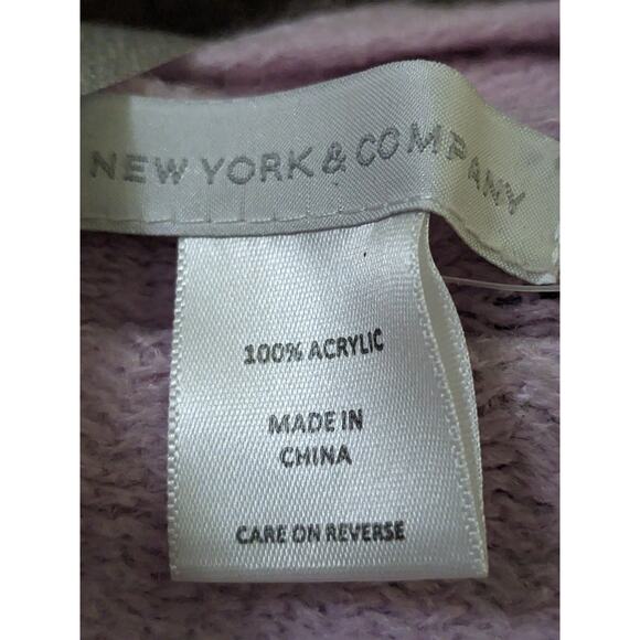 NY & Co Womens Scarf & Glove Set Lavender with Gray Polka Dots New Nwt - Picture 5 of 6